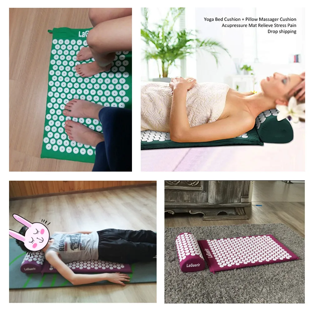 Massager Cushion Acupuncture Sets Relieve Stress Back Pain Acupressure Mat Pillow Massage Spike Acupuncture Massage Relaxation 1 Massager Cushion Acupuncture Sets Relieve Stress Back Pain Acupressure Mat Pillow Massage Spike Acupuncture Massage Relaxation 4