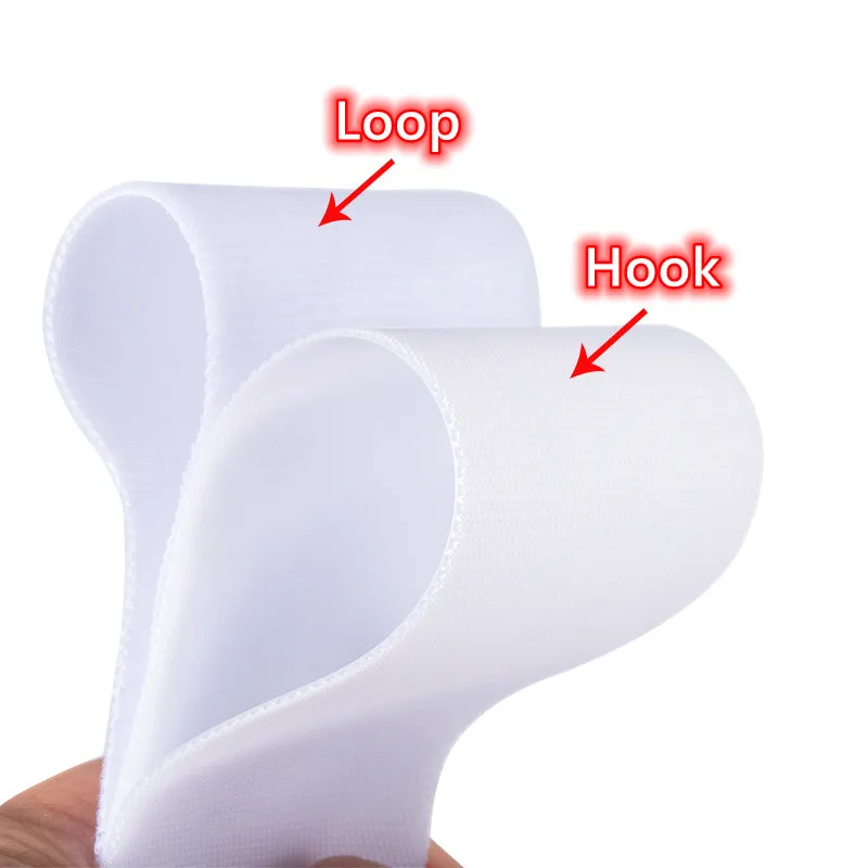 Super Thin Black & White Baby Soft Adhesive Tape for Kids - Hoop and Hook Fastener Sewing Accessories