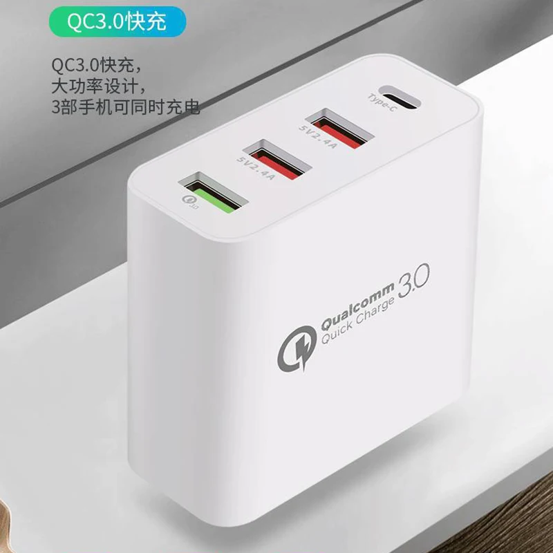 EU/US/AU/UK 48 Вт мульти Быстрая зарядка 3,0 USB зарядное устройство type C QC 3,0 турбо настенное быстрое зарядное устройство для телефона для iPhone 11 Pro Max Xiaomi