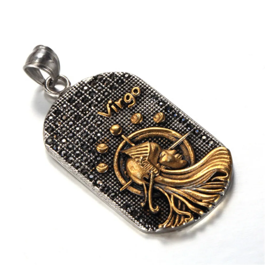 Скорпион 12 созвездий ожерелье в подарок на день рождения золото цвет нержавеющая сталь амулет кулон знак зодиака ювелирные изделия колье