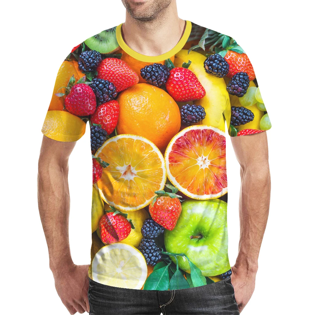 

one piece best seller t shirt fresh fruit print style 3d t shirt short-sleeved loose casua men clothing woman t shirt harajuku