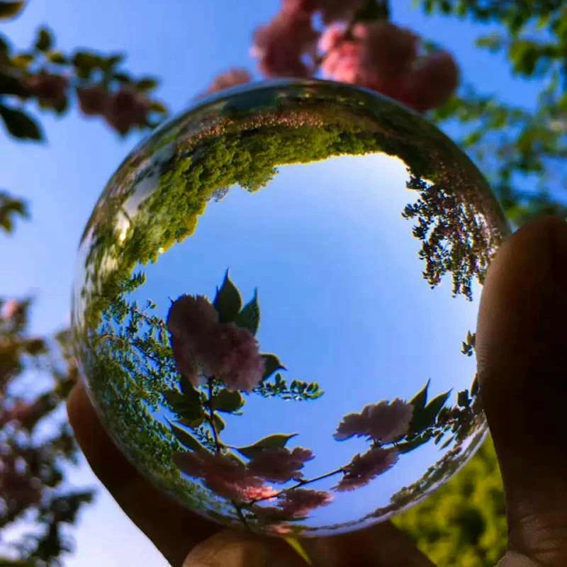 Crystal Ball Transparent Glass Ball Lucky Rainbow Photo Ball