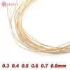 5 Meters 0.4MM 0.5MM 0.6MM 0.7MM 0.8MM 24K Gold Color Brass Make Shape Metal Wire High Quality Jewelry Accessories ► Photo 1/6