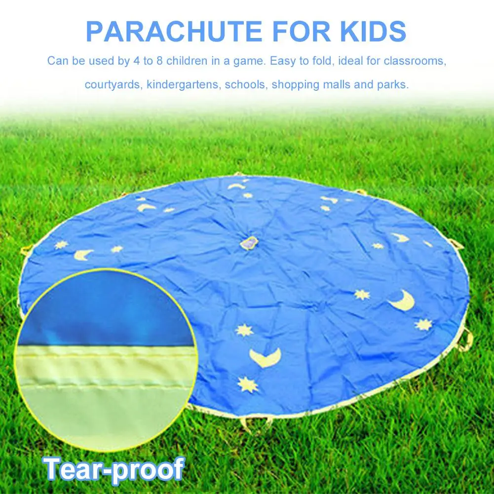 

1.8m Children's Star And Moon Parachute Integrated Training Equipment For Kindergarten Children Outdoor Cooperative Games