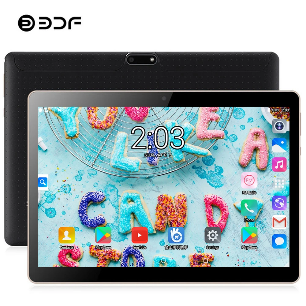 Russia USA Spain BDF Android Tablet 10 Inch 4GB/64GB Tablet Pc 3G Phone Dual SIM Card Android 7.0 O