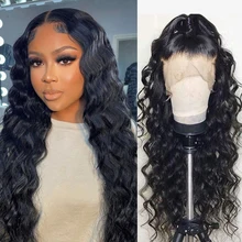 

13x4 Lace Front Wigs Loose Wave Human Hair Wigs 4x4 HD Lace Closure Wig Brazilian Virgin Hair Wig Pre-Plucked Natural Color 180%