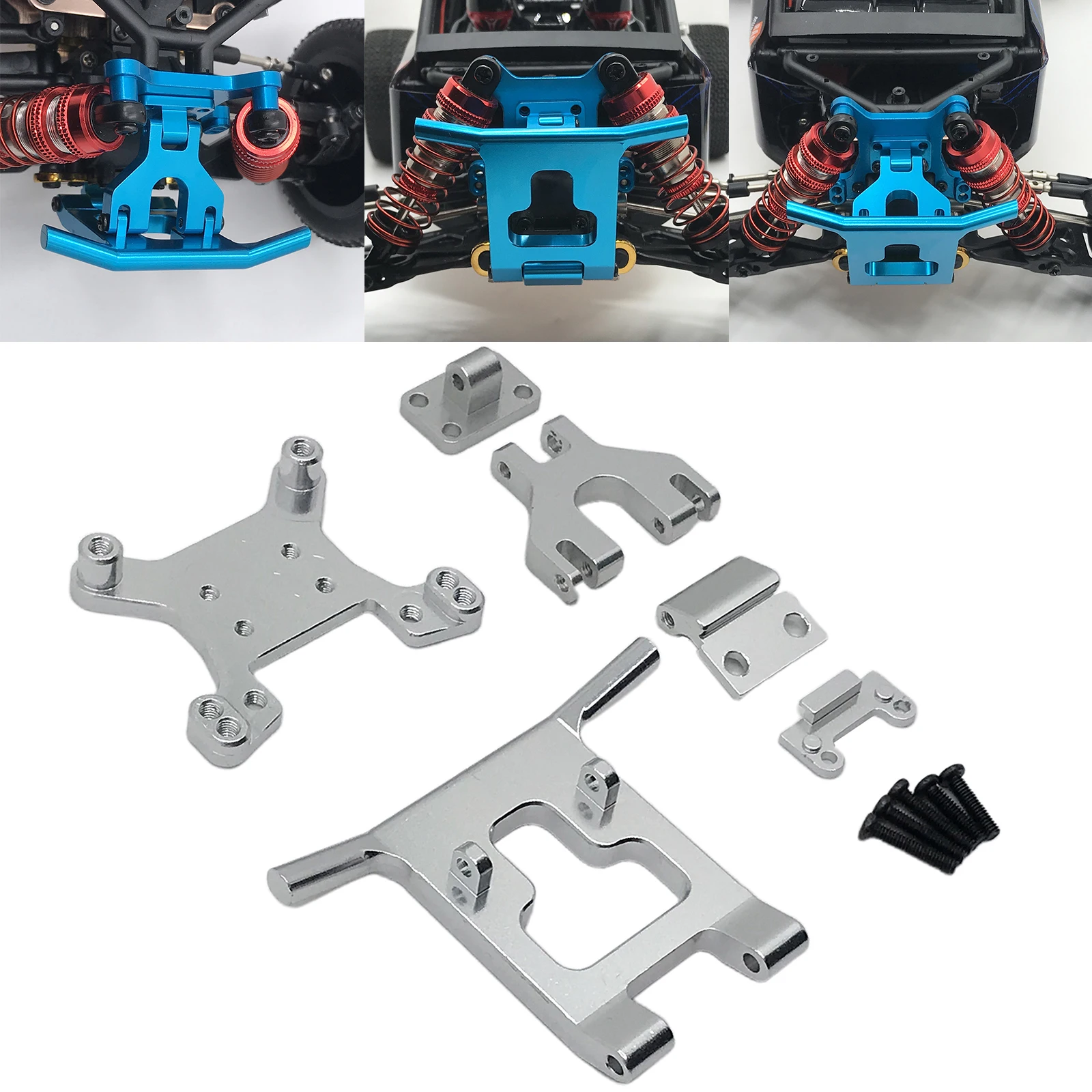 Front Guard Bumper Shock Tower for Wltoys 124018 1/12 Scale RC Car Upgrade Parts