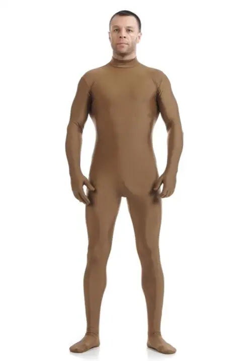 Обтягивающие костюмы из лайкры Zentai, черный костюм без капюшона, гимнастическое трико из спандекса, мужские костюмы для косплея, боди для детей и взрослых - Цвет: Хаки