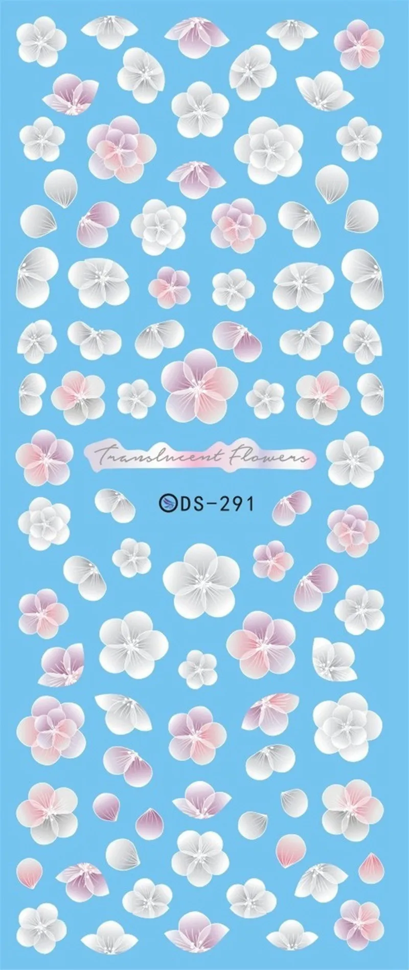 DS-291 1 лист DIY переводные наклейки для ногтей с водой райские каникулы наклейки для ногтей водяные наклейки для ногтей маникюр DS221 - Цвет: DS-291