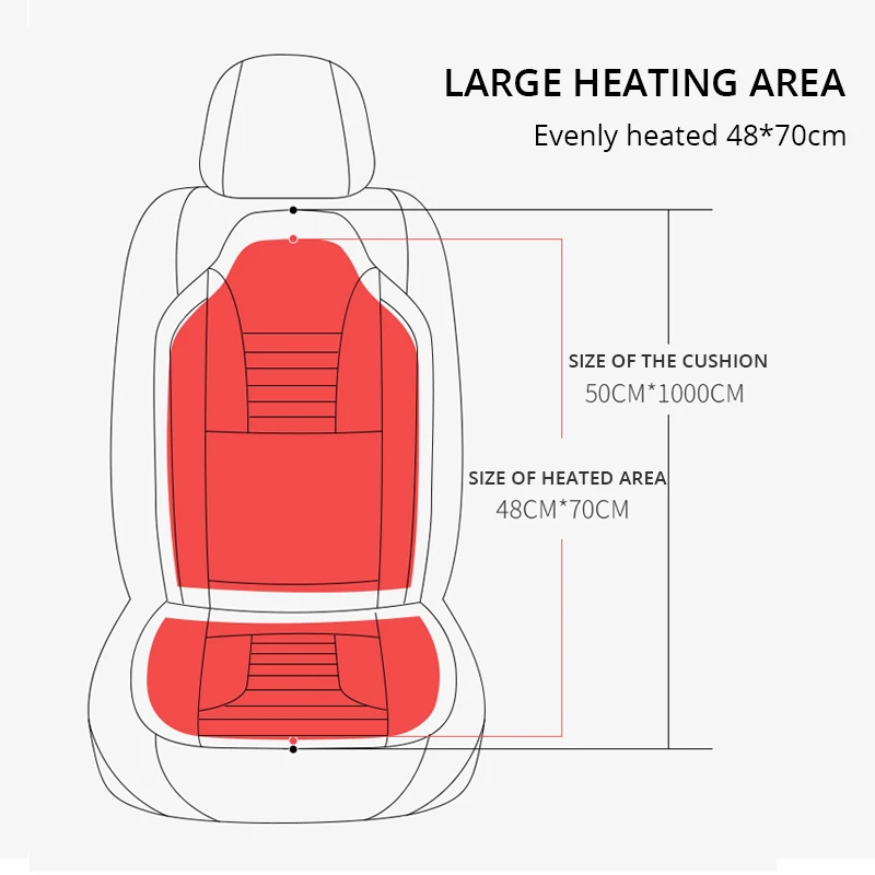 Универсальная подушка с подогревом для автомобильного сиденья 12 В, умный Многофункциональный подогреватель для автомобильного сиденья, подогреватель высокого/среднего/низкого температурного переключателя