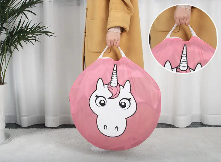 Portable Play Kids Tent Animal Unicorn dinosaur tent with LED light Children Indoor Outdoor Ocean Ball game tent Castle House 6