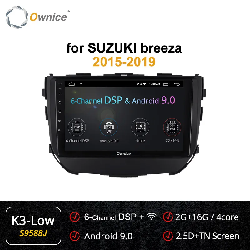 S9588 K3 LOW Ownice k3 k5 k6 gps navi для SUZUKI Vitara Breeza- головное устройство автомобиля Android9.0 Восьмиядерный 4G 360 панорама DSP SPDIF плеер - Цвет: S9588 K3 LOW