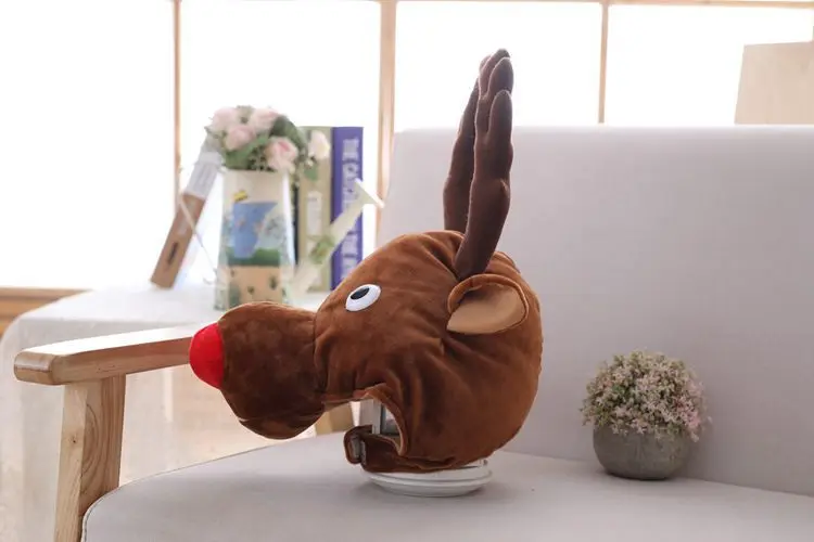 Милый плюшевый олень для женщин, забавная шапка Playtoy с ушками, рождественский подарок, игрушка для детей, девочек и мальчиков