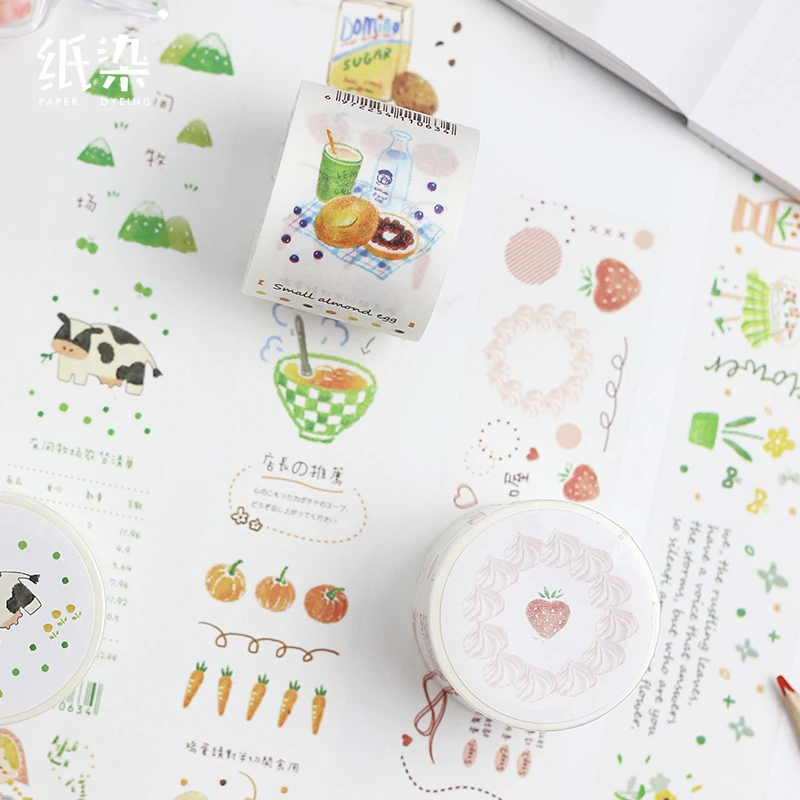 

Cute Fruit strawberry Flower Bullet Journal Washi Tape Adhesive Tape DIY Scrapbooking Sticker Label Japanese Masking Tape