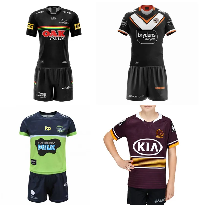 Jersey RAIDERS Wests Tigers BRONCO Toddler-Set Kids-Kit Delivery Quality.free Size:16--26-Top