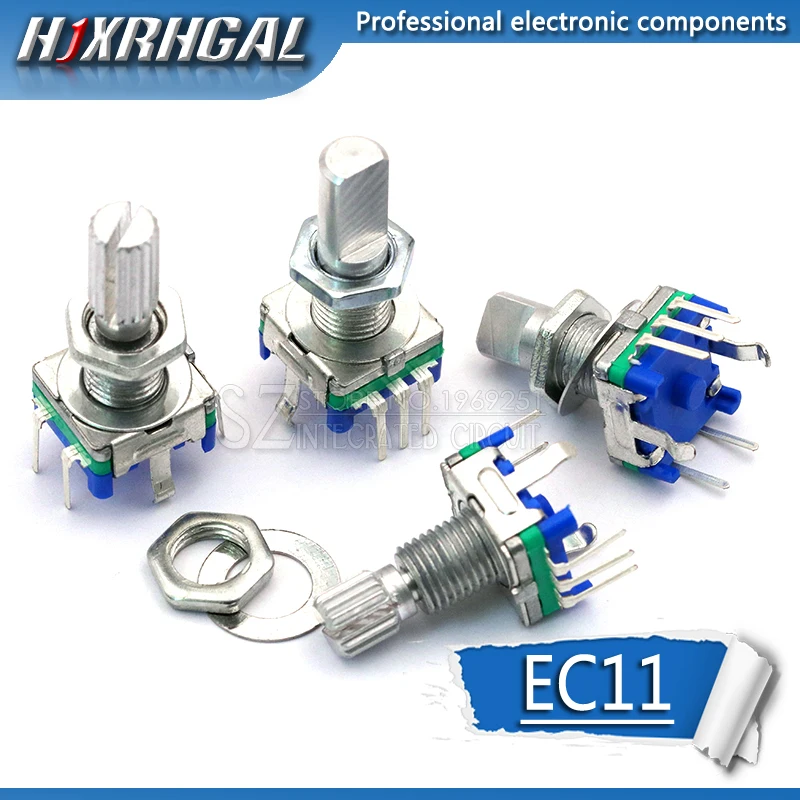 

1PCS Half / Plum axis rotary encoder, handle length 15mm / 20mm code switch/EC11/ digital potentiometer switch 5Pin hjxrhgal