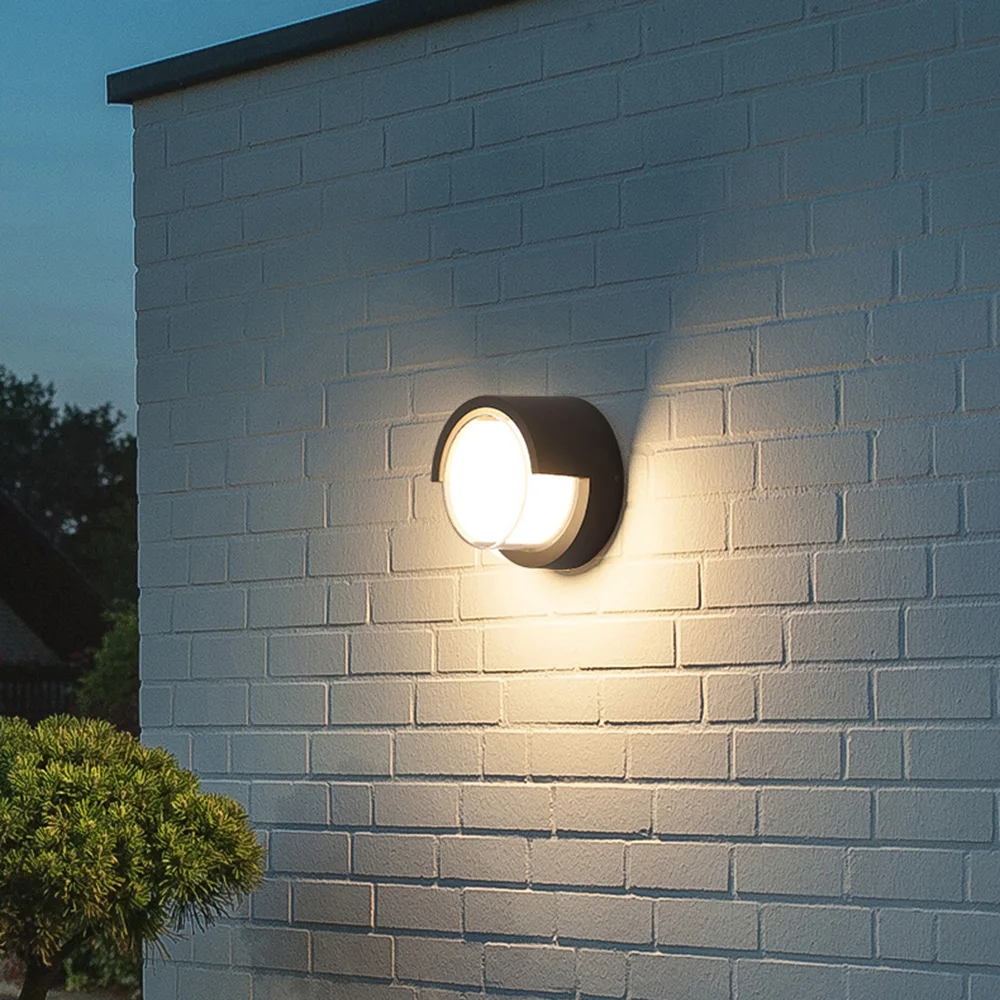 permo Outdoor Wall Sconce 8W LED Waterproof Wall Light Fixture 3000K Modern Bar Wall Lamp for Porch Hallway Exterior Lighting