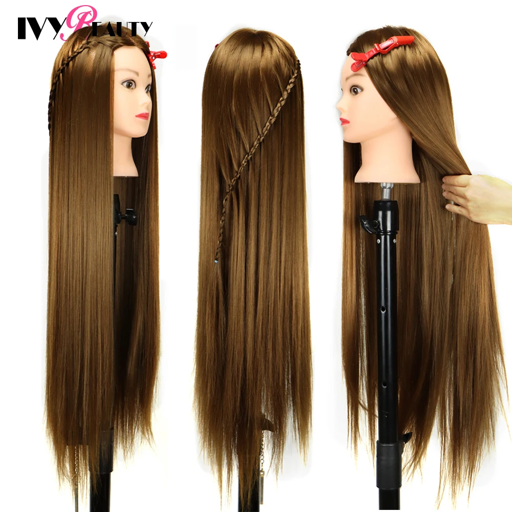 head dolls for hairdressers 80cm hair synthetic mannequin head hairstyles  Female Mannequin Hairdressing Styling Training Head - AliExpress