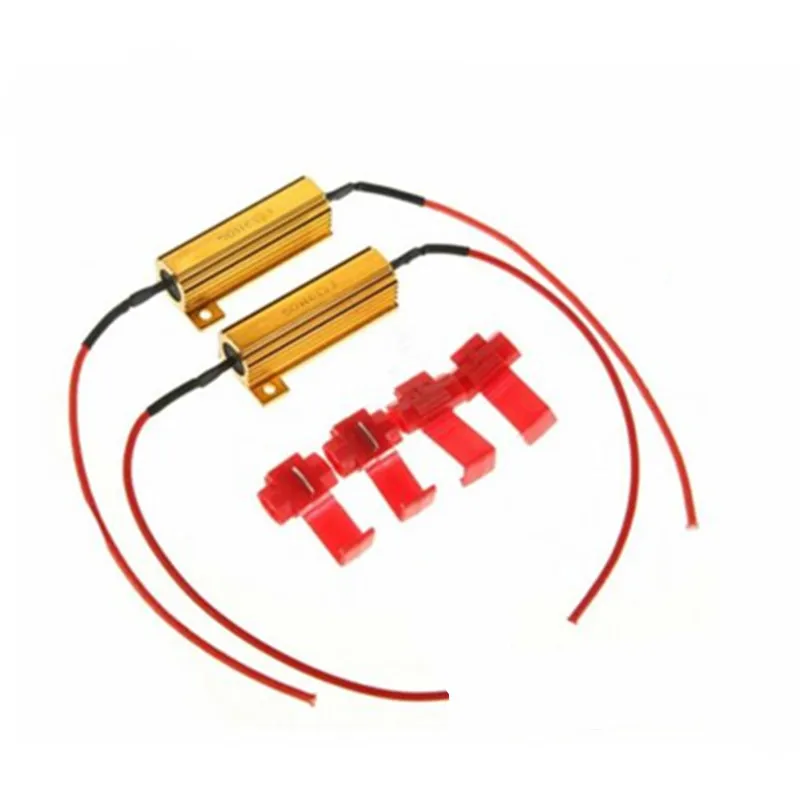 2 шт., нагрузочный резистор, 50 Вт, 6RJ, 6 Ом, светодиодный декодер, фиксация, гипер-вспышка, сигнал поворота, мигающее реле для светодиодного индикатора