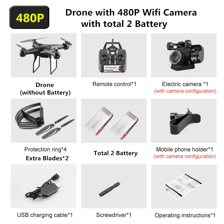 S32T Радиоуправляемый Дрон с электрической регулировкой 4K WiFi FPV камера Вертолет 25 минут время полета Квадрокоптер игрушка для детей Дрон VS SG901 - Цвет: B2-480P