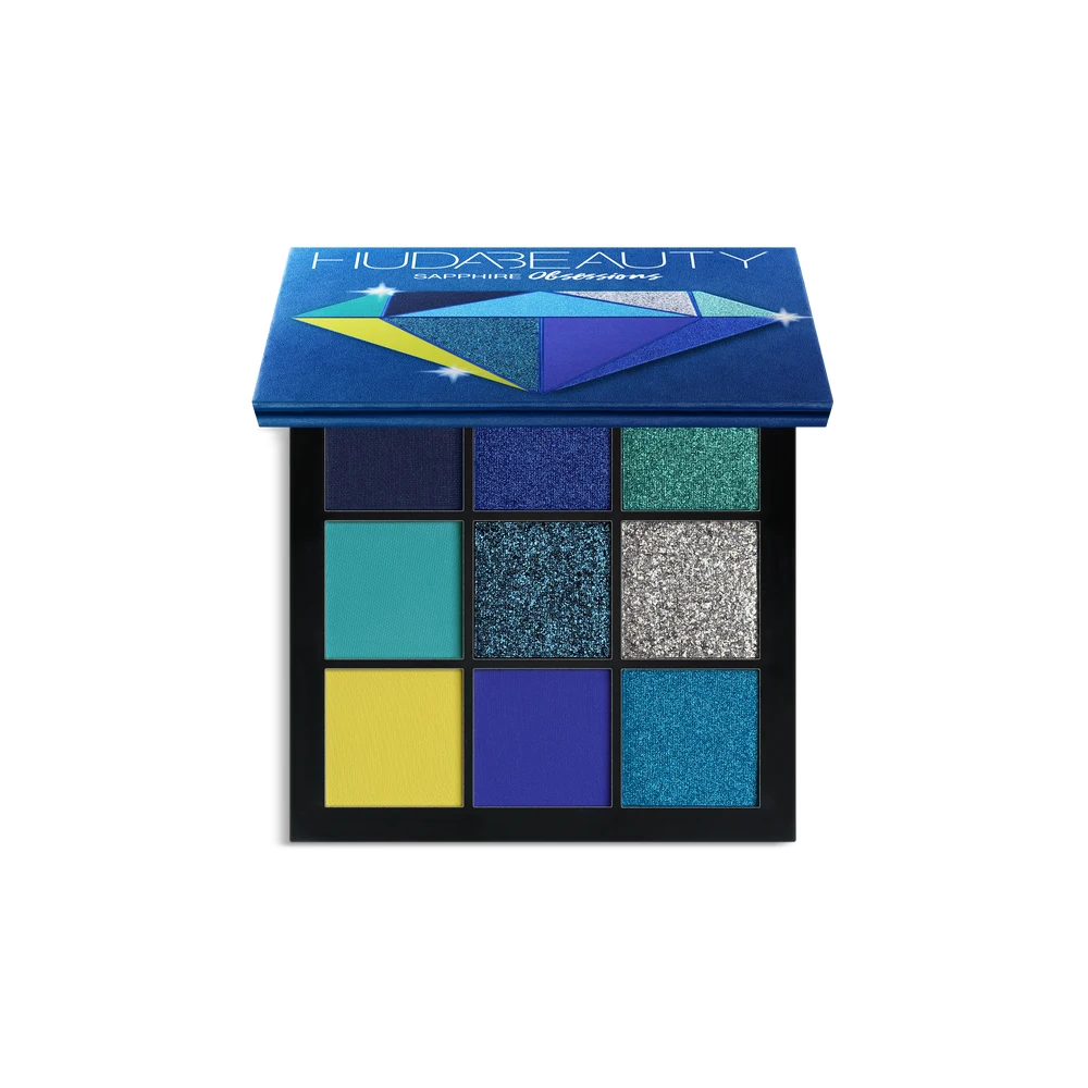 Hudas beauty тени для век Палитра Hudas beauty Obsessions драгоценные камни Коллекция 9 цветов матовые мерцающие тени для век Блеск