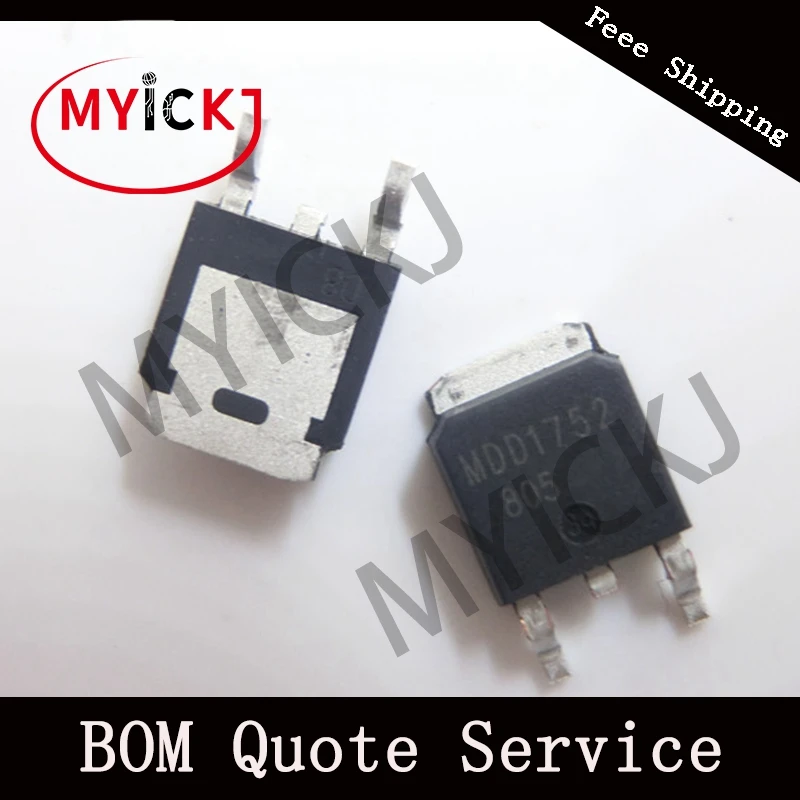 5 шт. MDD1752 TO-252 микросхема n-канальный траншеи MOSFET 40 в, 50А, 8,0 м(Ом