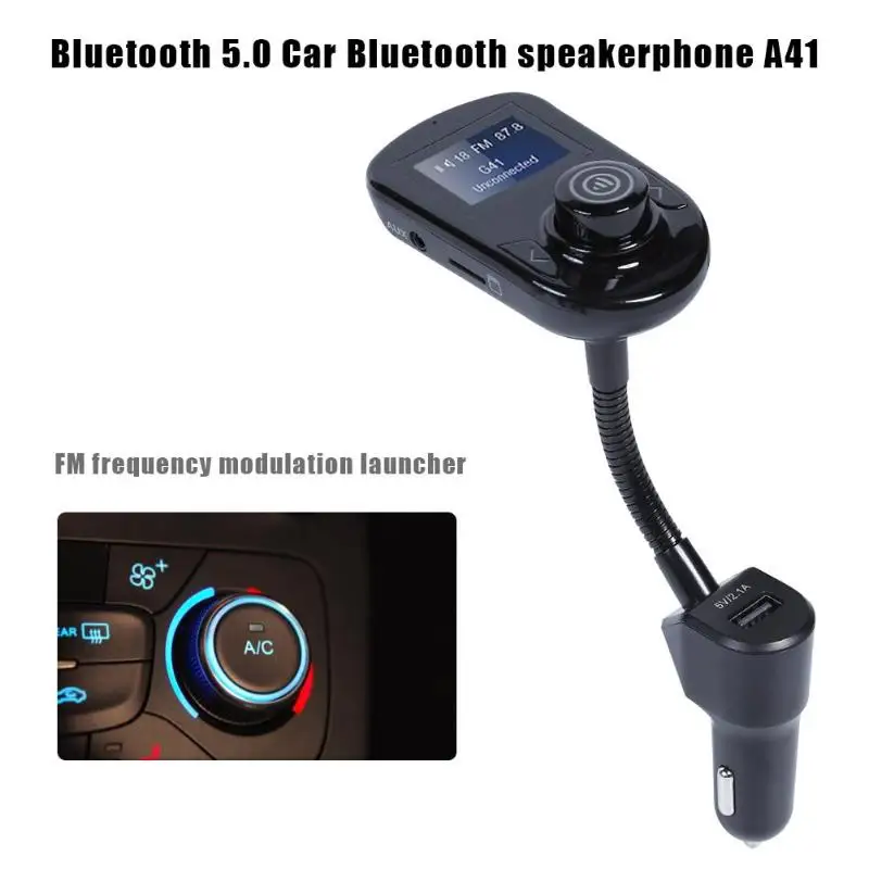 A41 Bluetooth 5,0 fm-передатчик беспроводной модулятор громкой связи автомобильный комплект MP3-плеер USB зарядное устройство автомобильные аксессуары для электроники