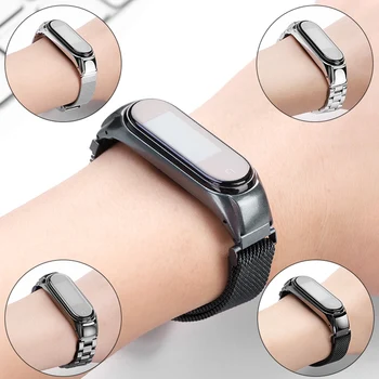 

Protector/Bracelet mi band 3 4 strap For Xiaomi mi band 4 3 Strap/Bracelet for Mi Band 4 3 Strap Metal Stainless Steel Straps