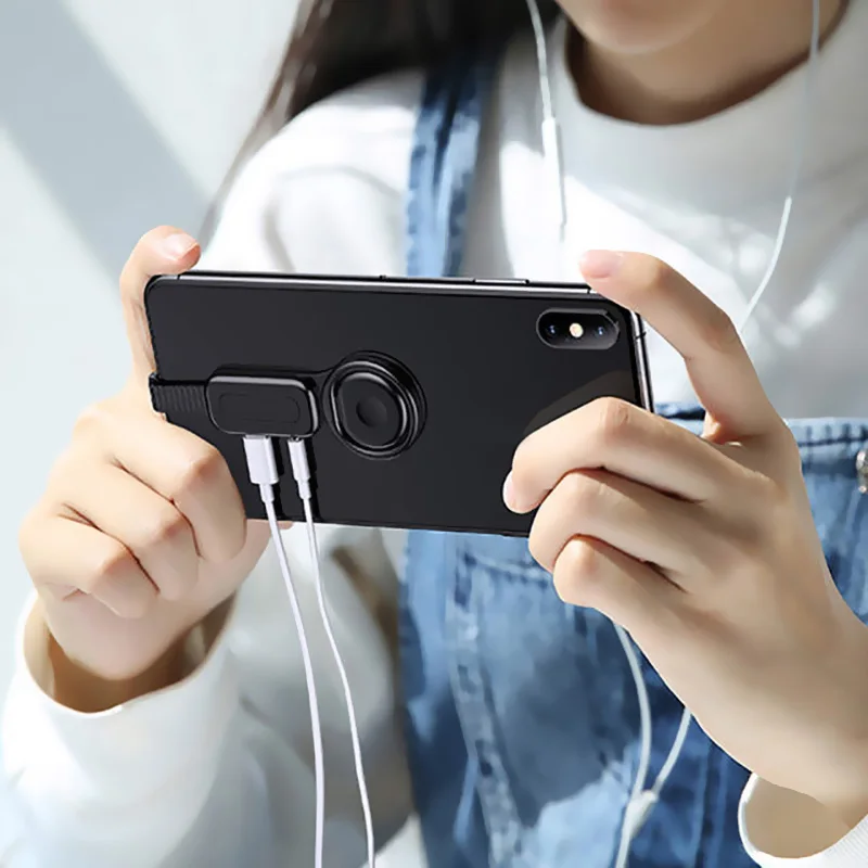 3,5 мм Aux аудио адаптер для iPhone XS MAX X 8 7 Plus OTG разветвитель разъем 2в1 палец кольцо держатель и быстрое зарядное устройство адаптер