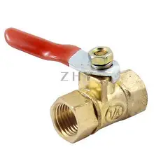 1/4PT с внутренней резьбой и красной ручкой компрессионный рычаг шаровой клапан