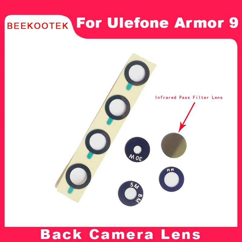

New Original Ulefone Armor 9 Infrared Pass Filter Lens Rear Camera Lens Cover Sticker Repair Part Replacement For Armor 9 Phone