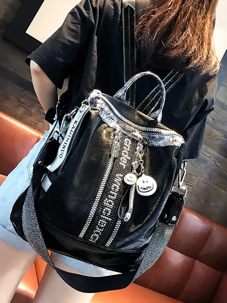 

Rivet Printed Backpack For Women Trended Dual-use Casual Backpack Large Capacity Travel Bag Surprise Price 2021 Fashion Bagpack