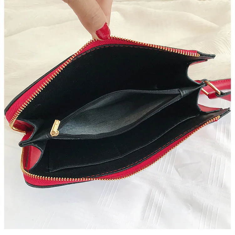 JIULIN новая пикантная красная помада красивая сумка модная персональная мультяшная маленькая квадратная сумка на плечо