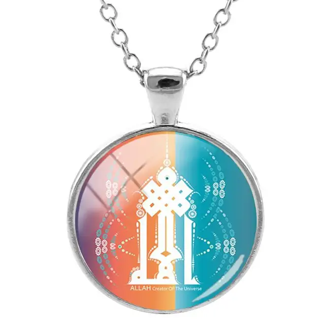Pendant necklace islam muslim Religious Friends gift Glass Dome Pendant Necklace women men Jewelry NT453 NT447