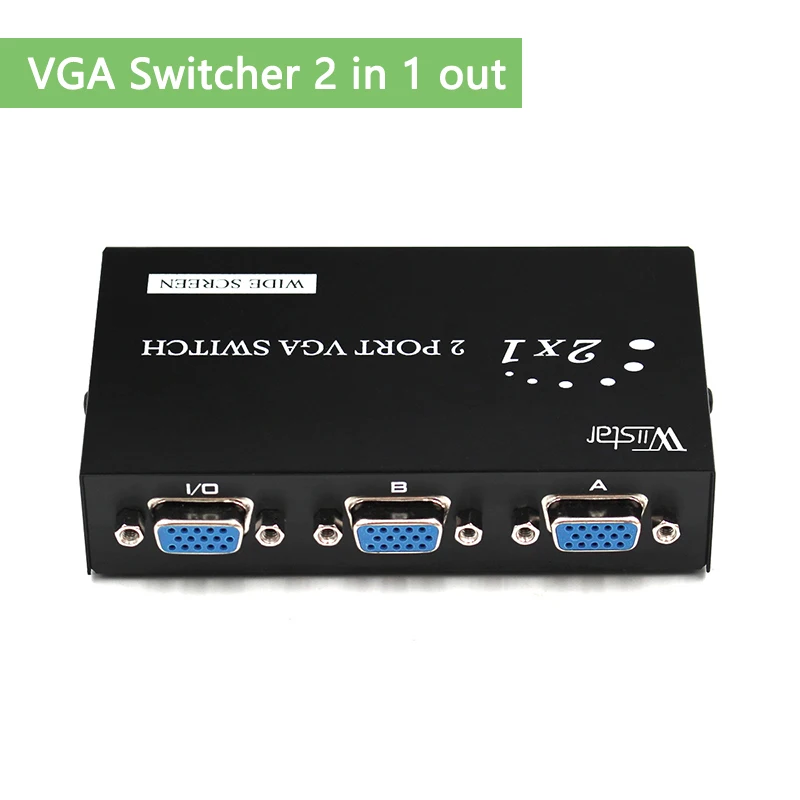 Wiistar VGA переключатель 2 порта 2 в 1 выход VGA видео переключатель ...