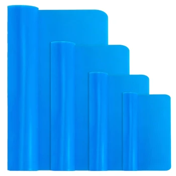 

4 Pieces Silicone Mats for Crafts Jewelry Casting Mat Tumbler Sheets Waterproof Blue Silicone Table Sheet