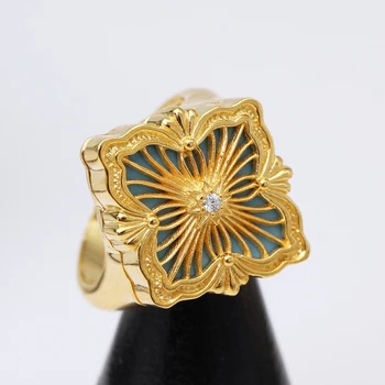 

Hot Brand Pure 925 Sterling Silver Jewelry For Women Top Quality Rings Silver Wedding Flower Rings Engagement Geometric Rings