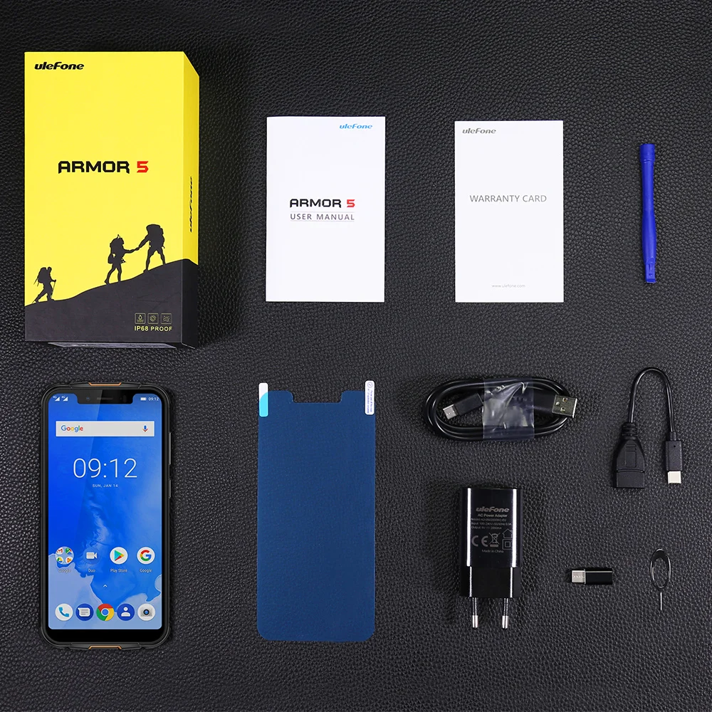 Ulefone Armor 5 IP68 водонепроницаемый смартфон 5,8" HD+ Восьмиядерный 4 Гб+ 64 Гб двойная задняя камера NFC Беспроводная зарядка Android 8,1 телефон