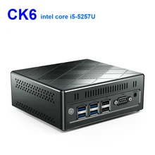Mini PC CK6 para juegos, Intel Core i5-5257U, 3,1 GHz, DDR3L, 8GB de RAM/512GB SSD, WIN10, HDMI, VGA, DP, 4K, HTPC NUC, Dual LAN, puerto COM