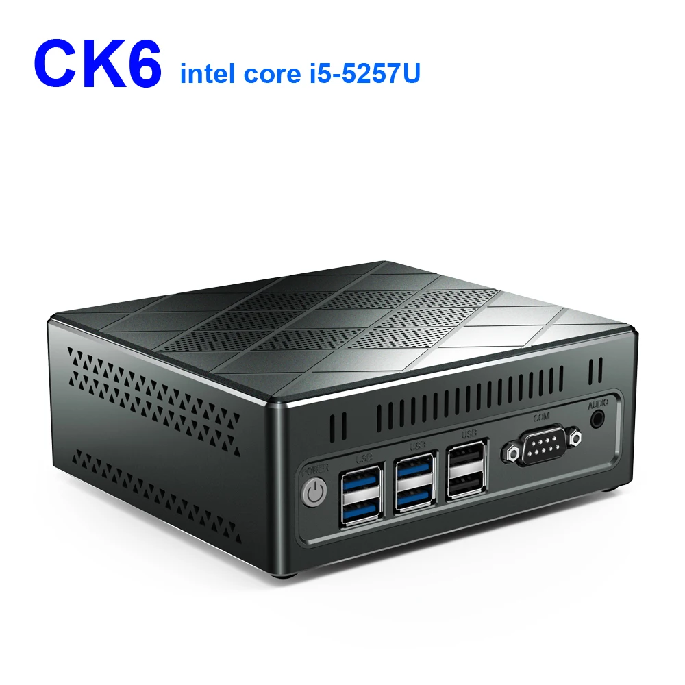 Мини ПК CK6 без кулера Intel Core i5 5257U 3 1 ГГц DDR3L 8 ГБ ОЗУ/512 SSD/DIY WIN10 HDMI VGA DP 4K HTPC NUC двойной LAN