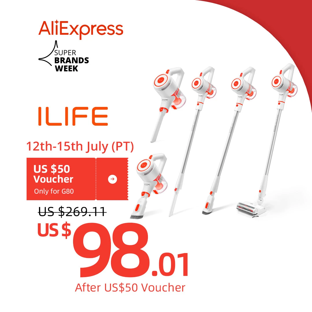 EASINE by ILIFE G80 Cordless Handheld Wireless Vacuum, 22Kpa Suction, LED Display, 45mins Runtime, Cleaning Appliance Household