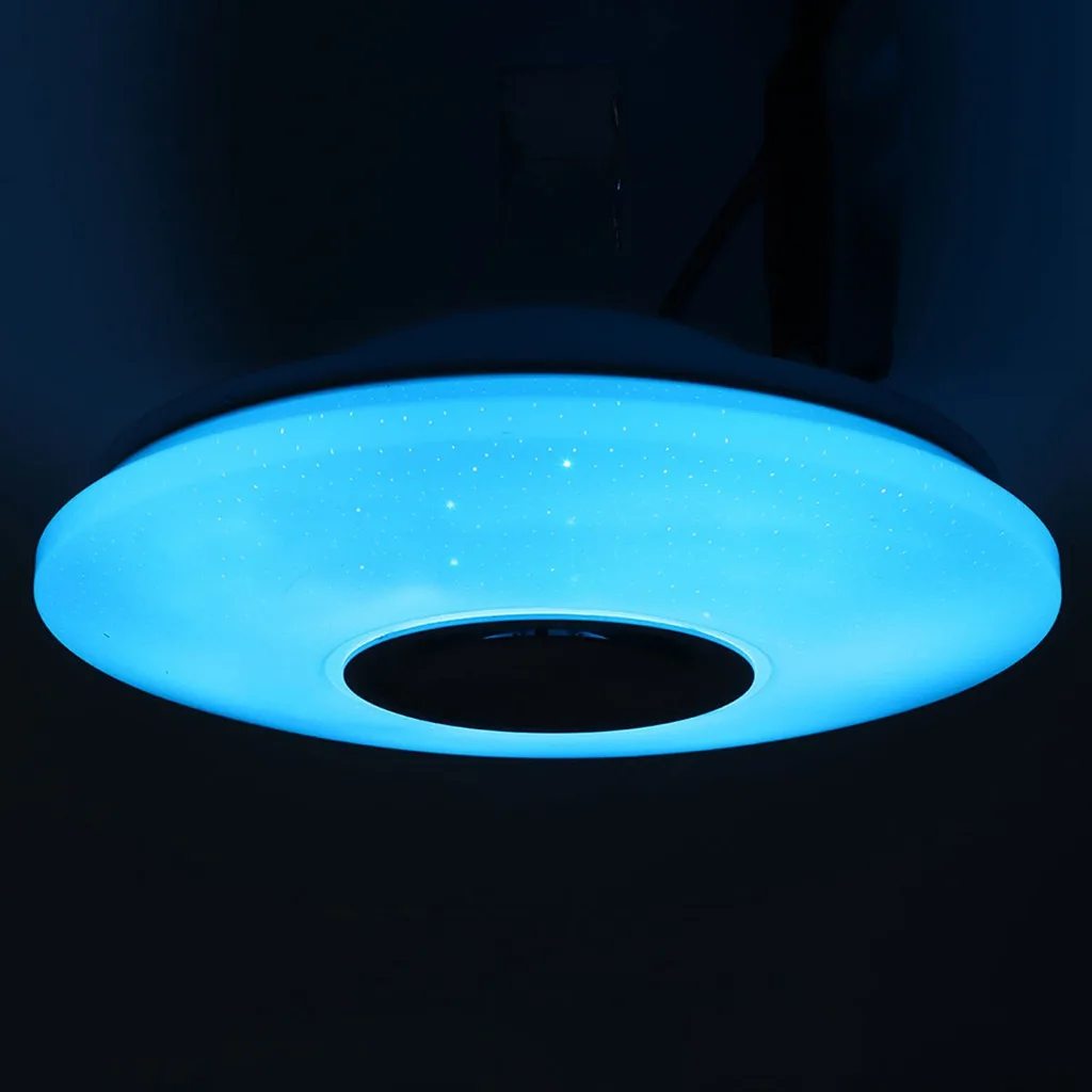 Современный музыкальный потолочный светильник 60W-LED Bluetooth динамик заподлицо крепление вниз приспособление "умные" аксессуары для дома дропшиппинг умный дом