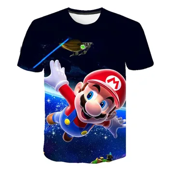 

Fashion cartoon Mario Sonic 3D design T-shirt children summer T-shirt boy girl T-shirt casual T-shir