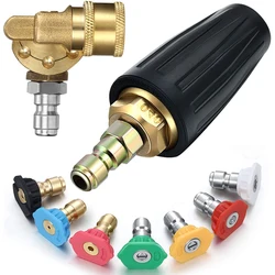 Kit de acessórios para lavadora de pressão, bico turbo giratório 1/4 psi, acoplador de conexão rápida