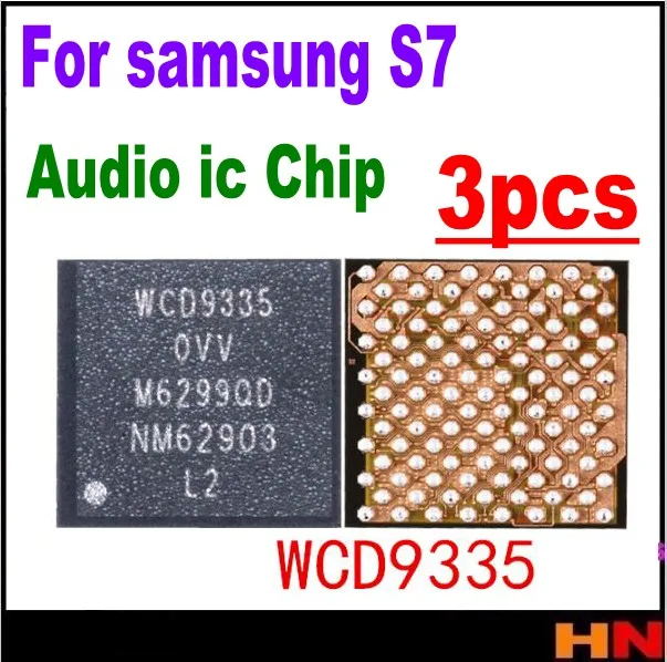 3pcs WCD9335 for samsung S7 G930F G935F audio ic Chip | Мобильные телефоны и аксессуары