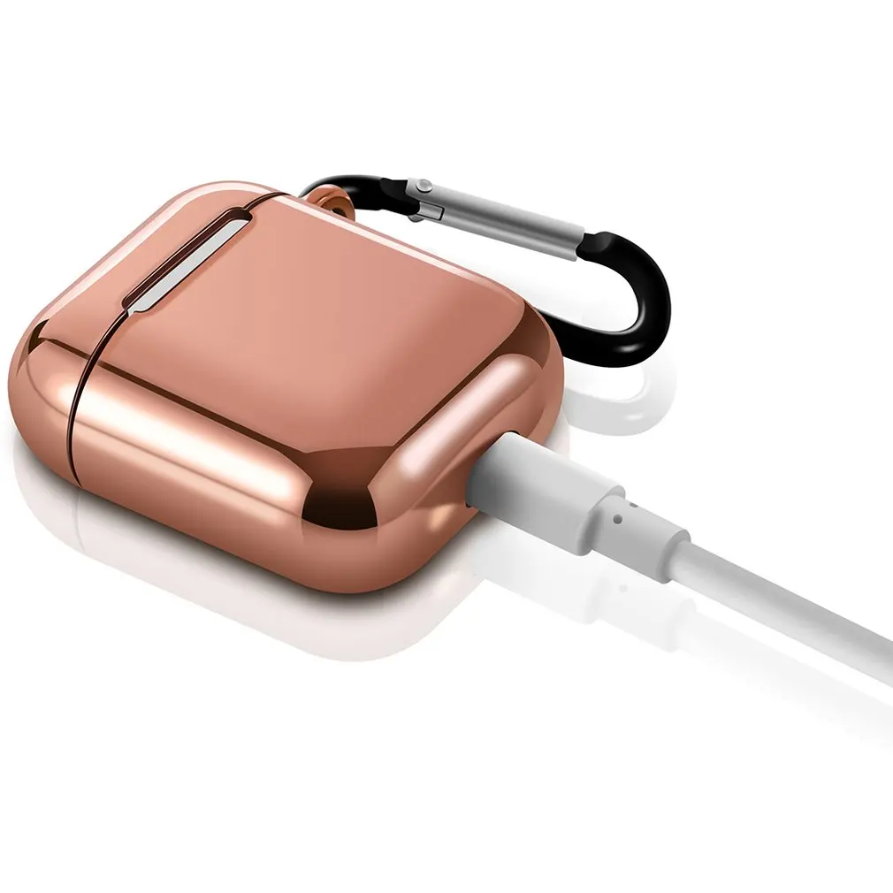 

For Apple for Airpods Protective Sleeve Plating Tpu Wireless Earphone Storage Box Silicone Simple Protective Case