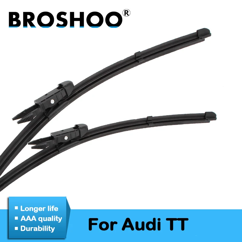 

BROSHOO Car Windshield Wiper Blade Rubber For AUDI TT MK1 8N MK2 MK3 Fit Hook/Side Pin/Pinch Tab/Push Button Arm From 1998-2017