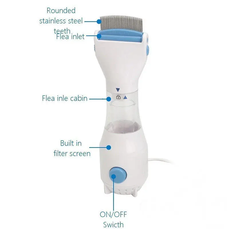 Голова вакуумная Расческа для вшей Электрический захват ПЭТ фильтр для лечения вшей собаки кошки Электрический гребень для вшей массаж релаксат дропшиппинг