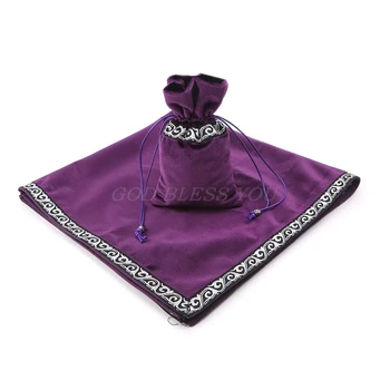 

Altar Tarot Cards Bag Party Table Cloth Board game Tablecloth Divination Wicca Velvet Tapestry Vintage Black Purple Blue