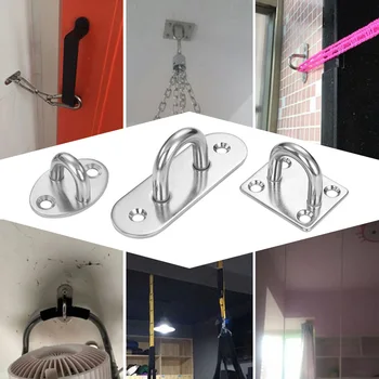 

1Pc Ceiling & Wall Mount Hanging Hardware Hanger Fixed Hooks For Yoga Hammock Swing 304 Stainless Steel Durable